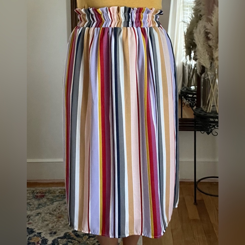 DownEast Colorful MIDI Pencil Skirt Size Large